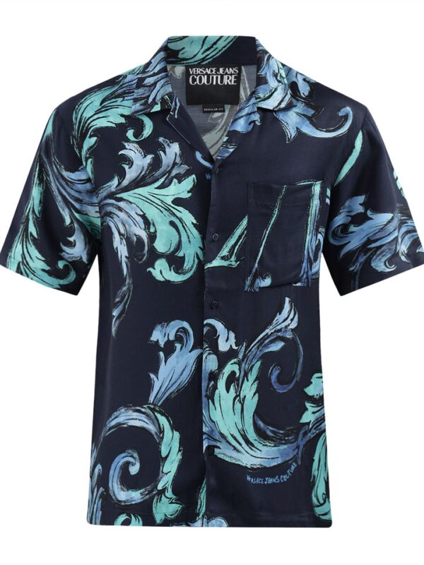 Men Relaxed Fit Cuban Collar Floral Printed Casual Shirt - Image 2