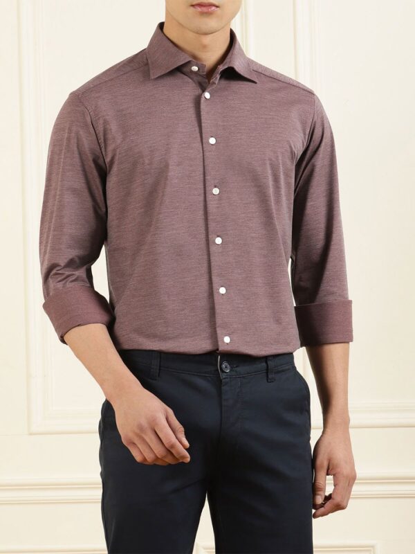 Men Brown Solid Comfort Casual Shirt