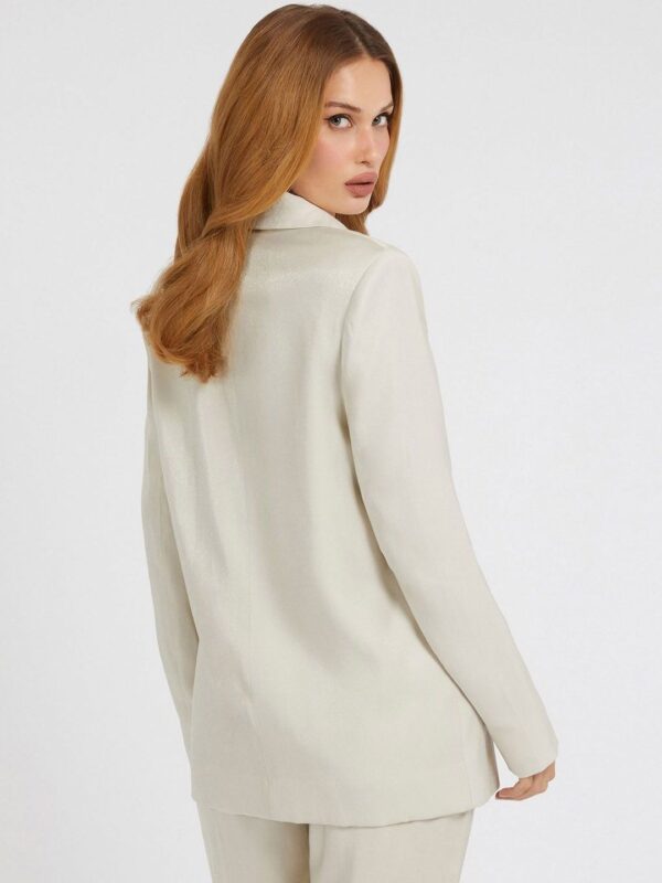 Peaked Lapel Double-Breasted Casual Blazer - Image 3