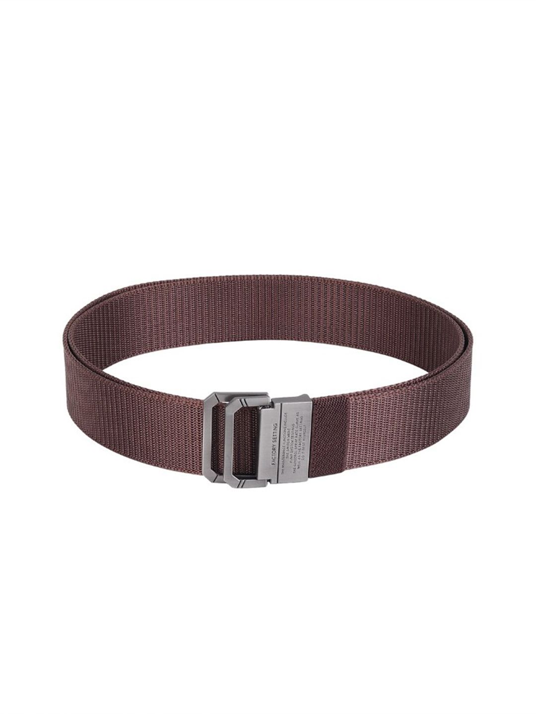 Men Brown Wide Canvas Belt - Image 3