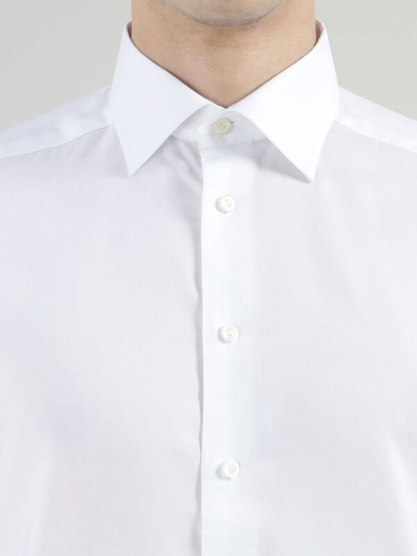 Men Slim Fit Spread Collar Solid Cotton Formal Shirt - Image 2