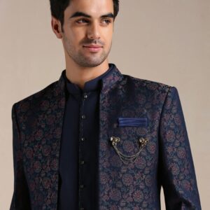 Men Brocade Printed Sherwani Set