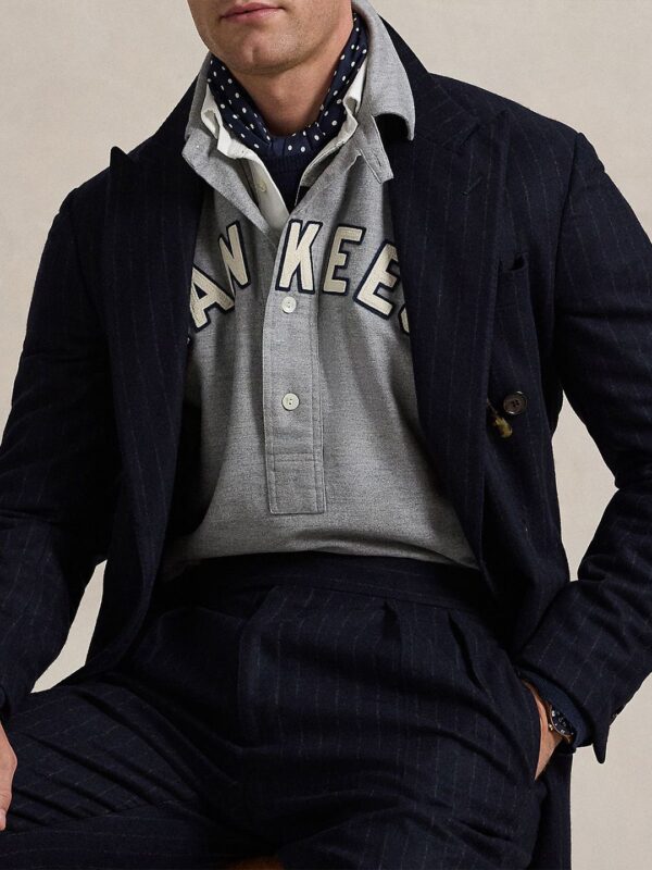 Yankees Men Self Design Typography Applique Classic Fit Cotton Shirt - Image 2