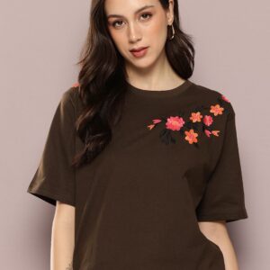 Women's Oversized Embroidery Tshirt