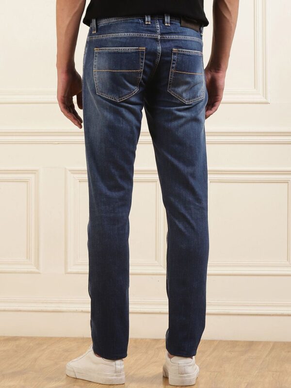 Men Slim Fit Low Distress Heavy Fade Jeans - Image 2