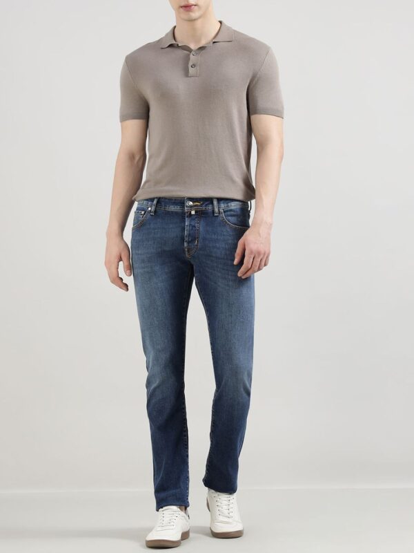 Men Slim Fit Mid-Rise Heavy Fade Jeans - Image 2