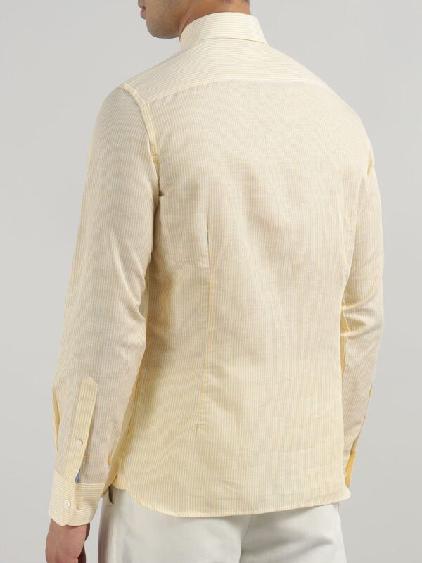 Striped Spread Collar Long Sleeves Shirt - Image 4