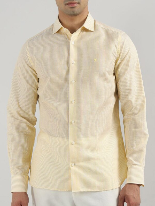Striped Spread Collar Long Sleeves Shirt