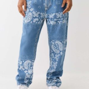 Super T Bobby Oversized Mid-Rise Printed Jeans