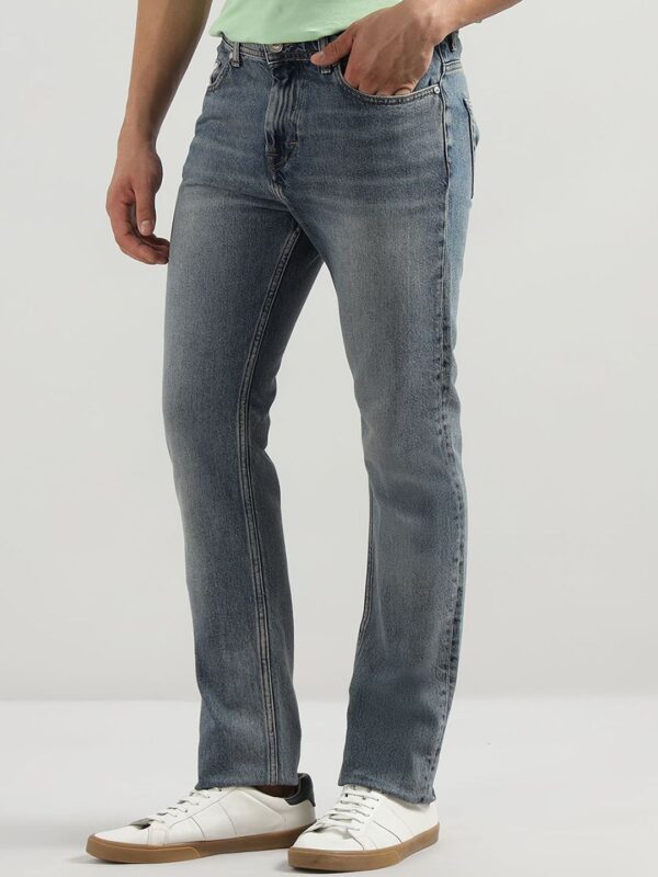 Men Slim Fit Mid-Rise Heavy Fade Jeans