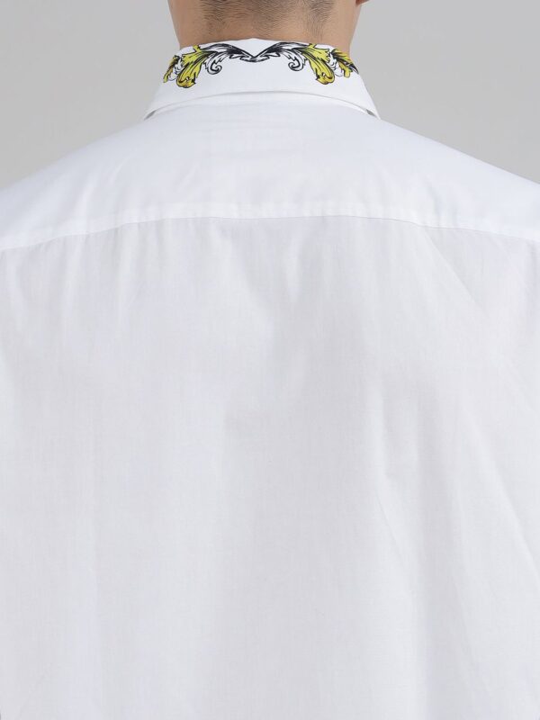 Men Slim Fit Floral Printed Spread Collar Cotton Casual Shirt - Image 3