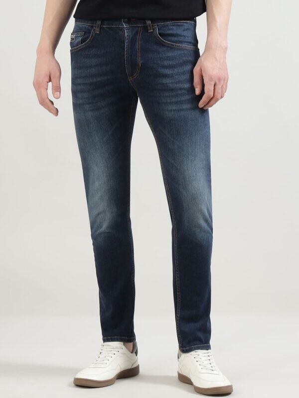 Men Slim Fit Mid-Rise Heavy Fade Jeans