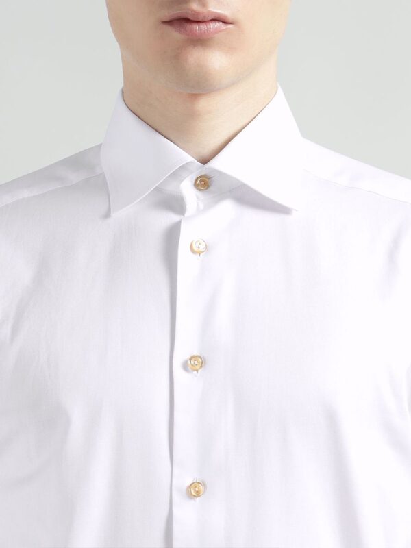 Men Solid Spread Collar Cotton Formal Shirt - Image 4