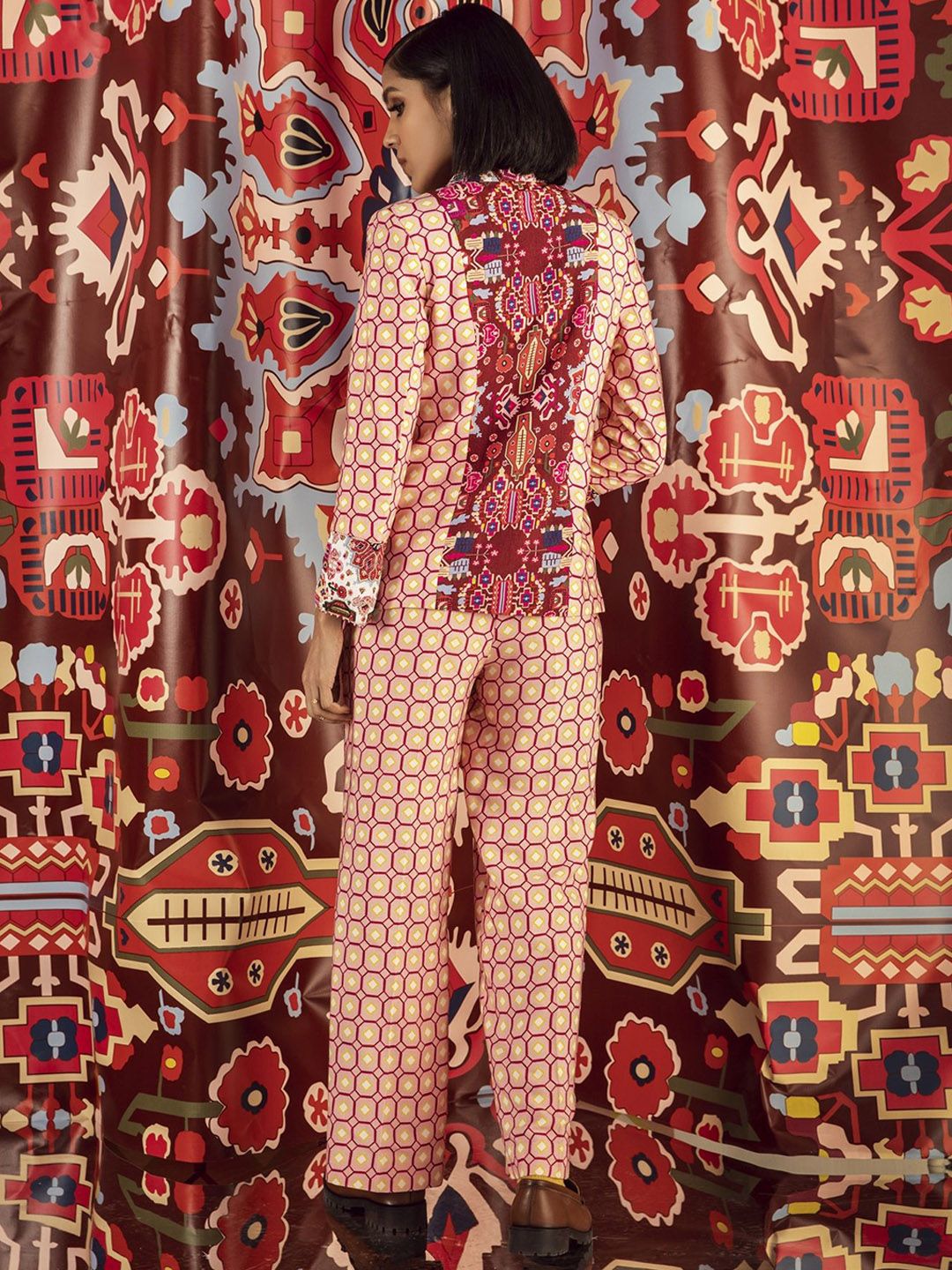 women floral cotton longline quilted jacket with embroidered women floral cotton longline quilted jacket with embroidered