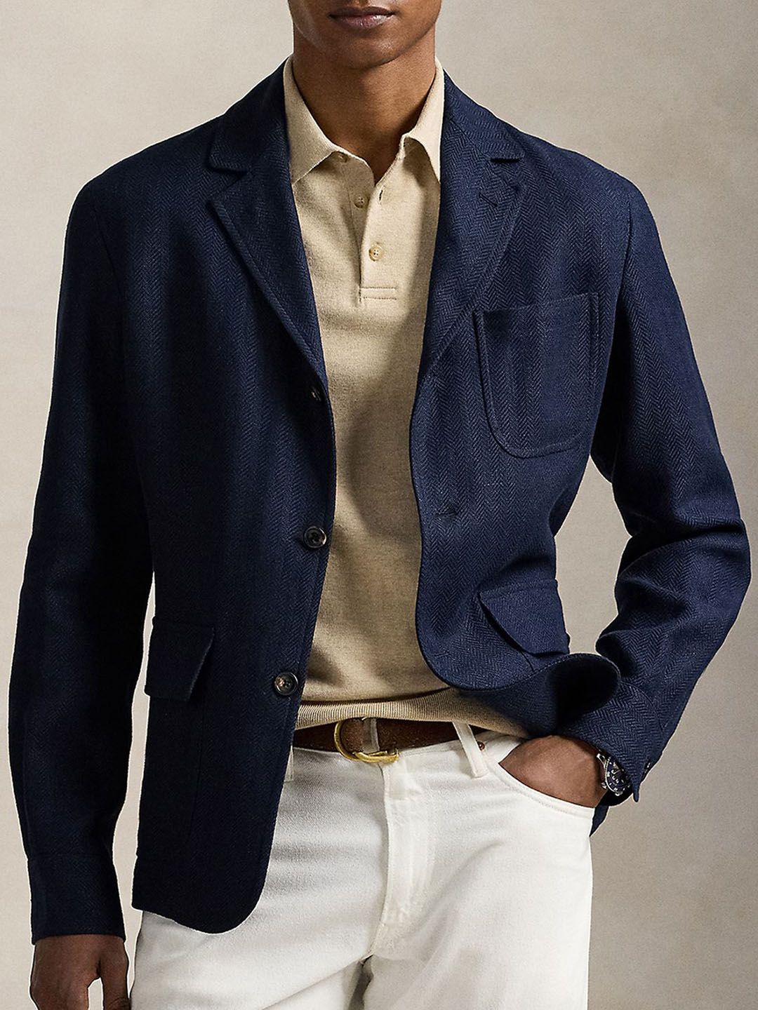 herringbone patterned linen cotton slim fit tailored blazer herringbone patterned linen cotton slim fit tailored blazer