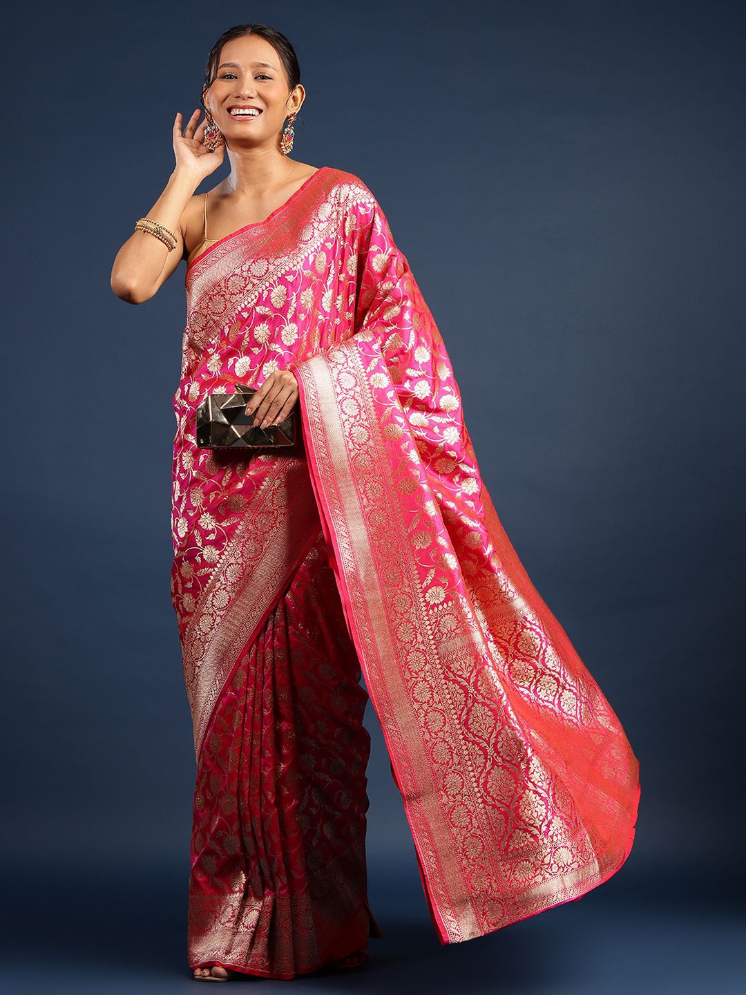floral printed pure linen saree floral printed pure linen saree