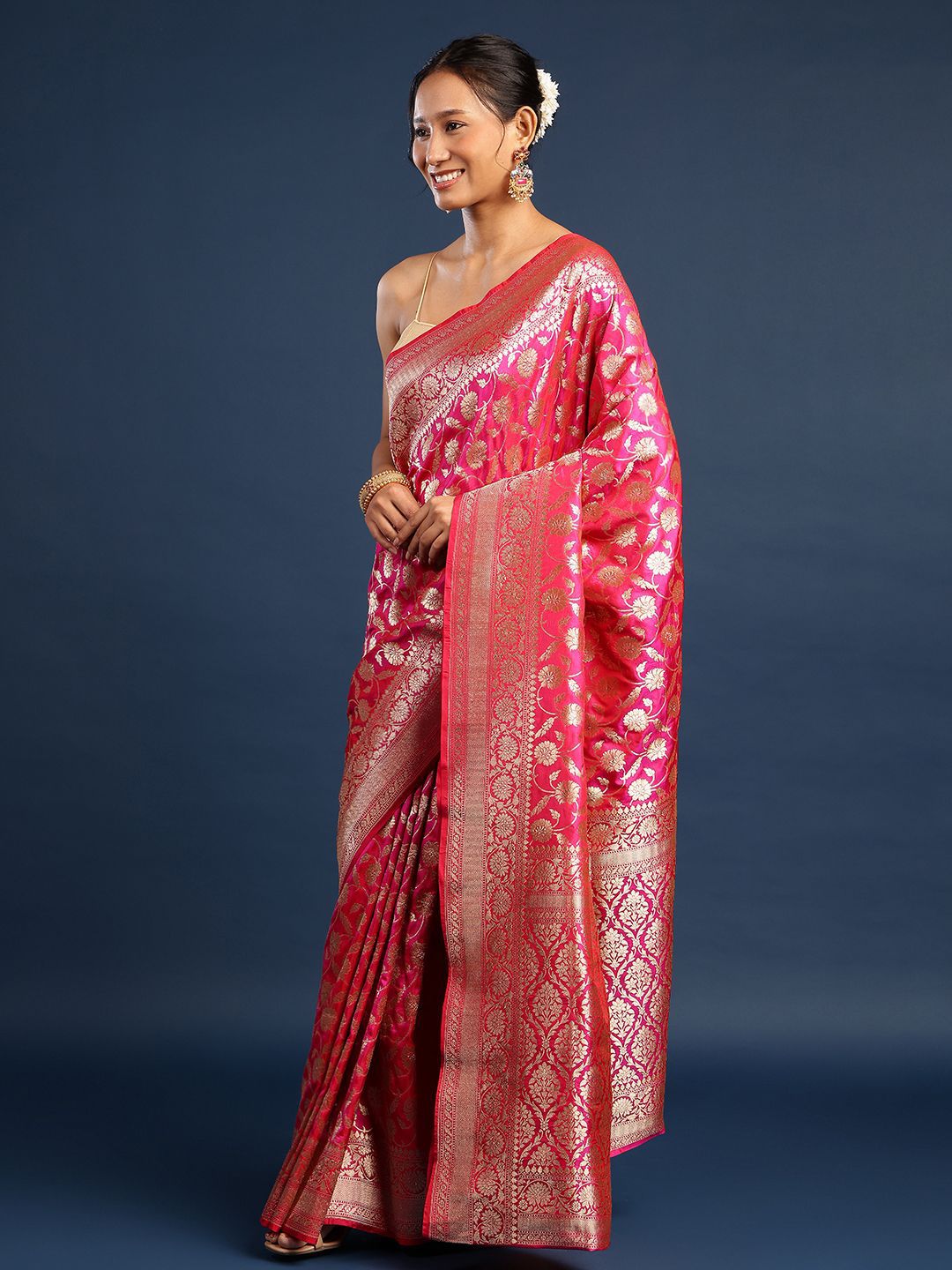 floral printed pure linen saree floral printed pure linen saree