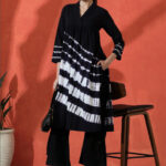 Dyed Pure Cotton V-Neck Knee Length A-Line Kurta